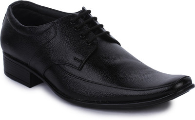 

WHERRY BOOTS Genuine Leather Shoes Lace Up For Men(Black