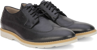 

Clarks Gambeson Style Black Leather Corporate Casuals For Men(Black