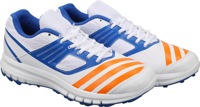 

ADIDAS HOWZATT AR Cricket Shoes For Men(White, Ftwwht/borang/blue