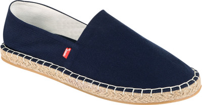Buy Zobello Men s Navy Solid Espadrilles Canvas Shoes For Men Navy