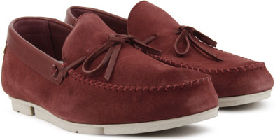 

Clarks Trimocc Knot Brick Red Suede Loafers For Men(Red