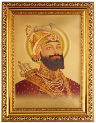 

bm traders Golden Foil Photo Of Guru Govind Singh In Golden Frame Decorative Showpiece - 36.83 cm(Wooden, Gold)