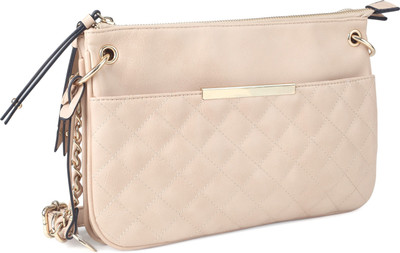 

Call It Spring Women Casual Beige Polyester Sling Bag