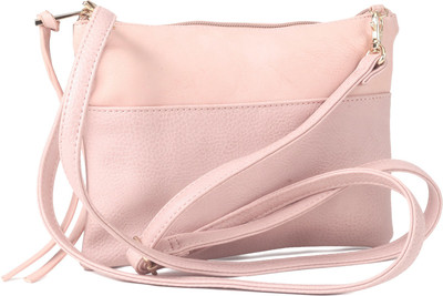 

People Women Casual Pink PU Sling Bag