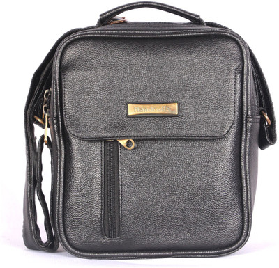 

HANDCUFFS Men & Women Formal Black Leatherette Sling Bag