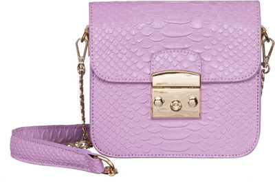 peaubella Women Evening/Party Purple Leatherette Sling Bag