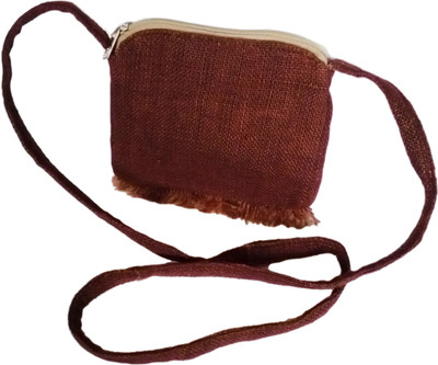 

auk Boys & Girls Casual Maroon Jute Sling Bag