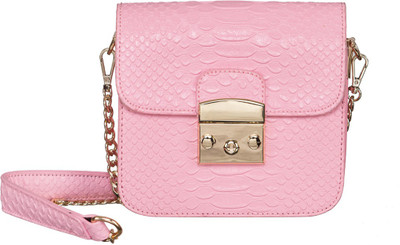 

peaubella Women Evening/Party Pink Leatherette Sling Bag