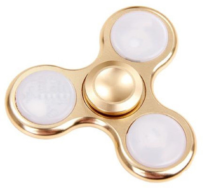 

Montez Sensor Touch Led Light Metal Golden Fidget Spinner Toy(Multicolor)