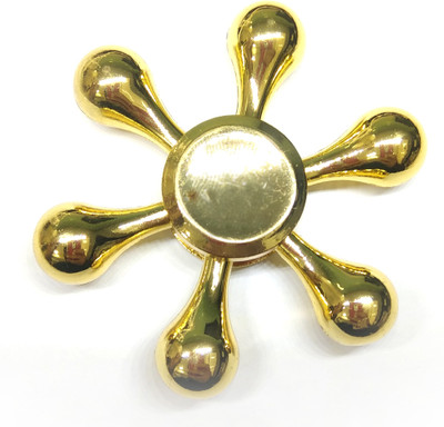 

Happy GiftMart High Quality Molecule Hexagonal Gold Metal Fidget Spinners With Guaranteed 3 Minute Spin Time(Gold)
