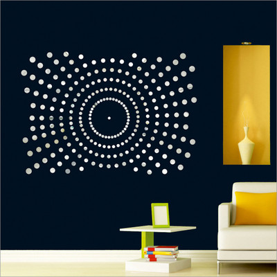 

Wall1ders  3D Acrylic Sticker Sticker(Pack of 100, Silver