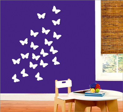 

Wall1ders  3D Acrylic Sticker Sticker(Pack of 20, White
