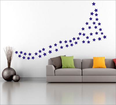 

Wall1ders  3D Acrylic Sticker Sticker(Pack of 70, Blue