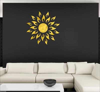 

Wall1ders  3D Acrylic Sticker Sticker(Pack of 25, Gold