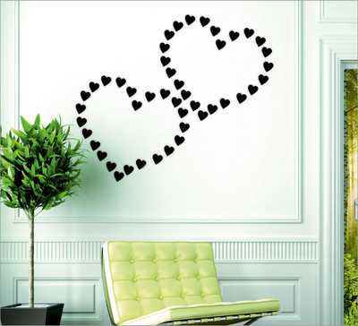 

Wall1ders  3D Acrylic Sticker Sticker(Pack of 50, Black