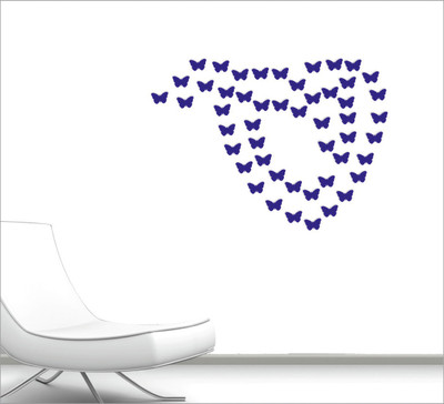 Wall1ders  3D Acrylic Sticker Sticker(Pack of 50, Blue