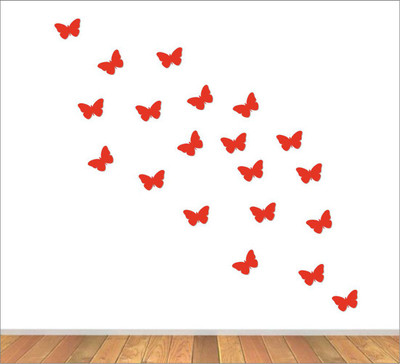 

Wall1ders  Sticker Sticker(Pack of 20, Red