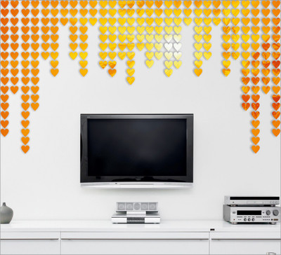 

Wall1ders  3D Acrylic Sticker Sticker(Pack of 100, Gold