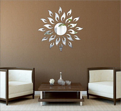 

Wall1ders  3D Acrylic Sticker Sticker(Pack of 25, Silver
