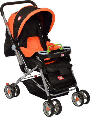 

BabyMate BABYMATE PUFFIN STROLLER WITH MAMA BAG-ORANGE-302H Stroller Cum Rocker(Multi, Orange)