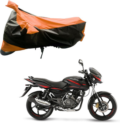 

Purpleheart Two Wheeler Cover for Bajaj(Pulsar 180 DTS-i, Black, Orange)