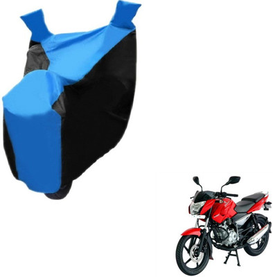 MOCKHE Two Wheeler Cover for Bajaj(Pulsar 135 LS DTS-i, Black, Blue)