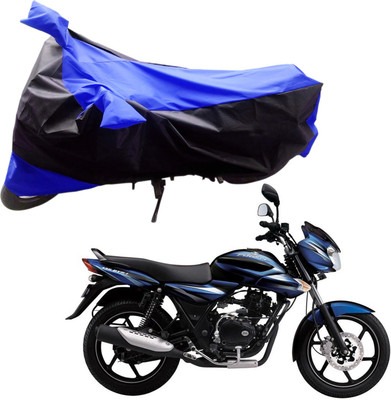 

Purpleheart Two Wheeler Cover for Bajaj(Discover 100 DTS-i, Black, Blue)