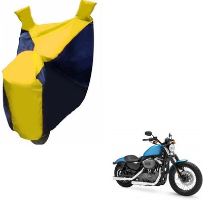 MOCKHE Two Wheeler Cover for Harley Davidson(XL 1200, Black, Yellow)