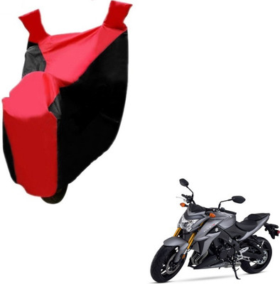 MOCKHE Two Wheeler Cover for Suzuki(GSX, Black, Red)
