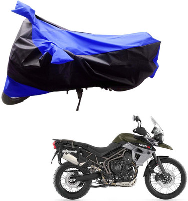

Purpleheart Two Wheeler Cover for Triumph(Tiger 800 XCA, Black, Blue)