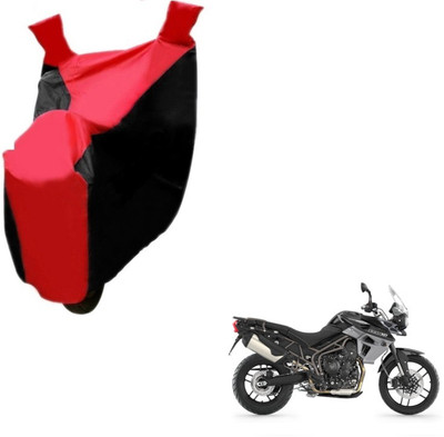 MOCKHE Two Wheeler Cover for Triumph(Tiger 800 XR, Black, Red)