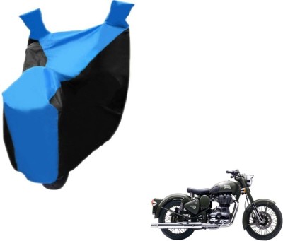 MOCKHE Two Wheeler Cover for Royal Enfield(Battle Green, Black, Blue)