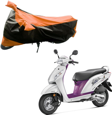 

Purpleheart Two Wheeler Cover for Honda(Activa i, Black, Orange)