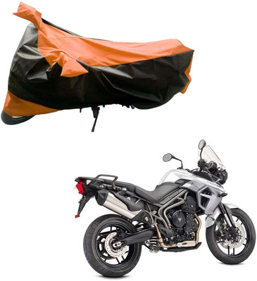 Purpleheart Two Wheeler Cover for Triumph(Tiger 800 XR, Black, Orange)