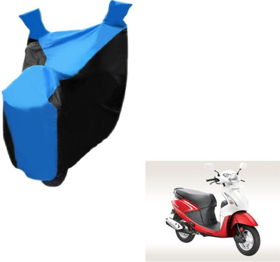 MOCKHE Two Wheeler Cover for Hero(Pleasure, Black, Blue)