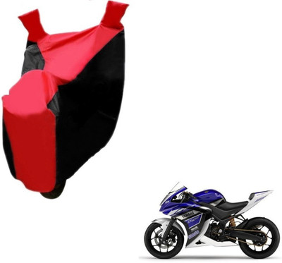 MOCKHE Two Wheeler Cover for Yamaha(YZF R25, Black, Red)