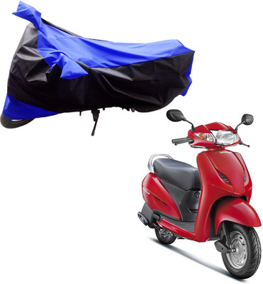 

Purpleheart Two Wheeler Cover for Honda(Activa, Black, Blue)