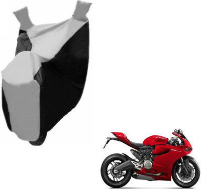 MOCKHE Two Wheeler Cover for Ducati(899 Panigale, Black, Silver)