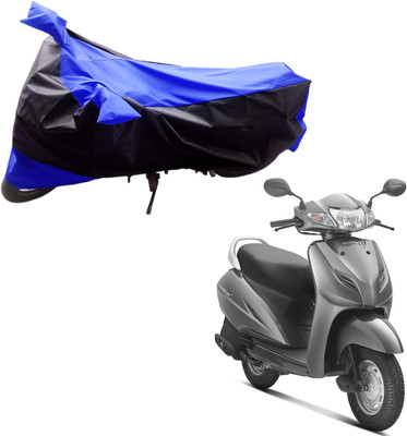 

Purpleheart Two Wheeler Cover for Honda(Activa 3G, Black, Blue)