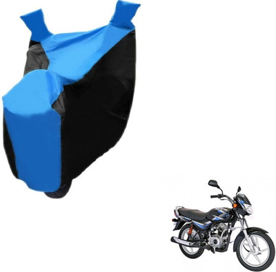 MOCKHE Two Wheeler Cover for Bajaj(CT100, Black, Blue)