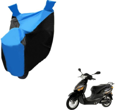 MOCKHE Two Wheeler Cover for Hero(Electric Zippy, Black, Blue)