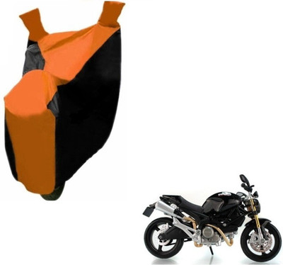 MOCKHE Two Wheeler Cover for Ducati(Monster 82, Black, Orange)
