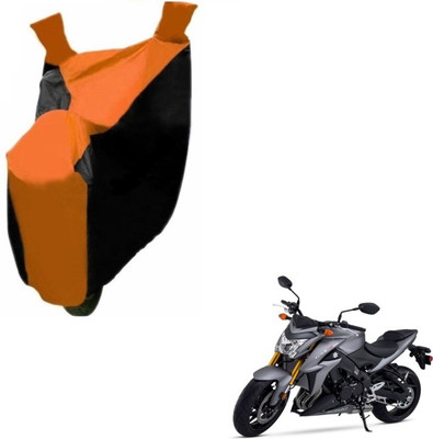 MOCKHE Two Wheeler Cover for Suzuki(GSX, Black, Orange)