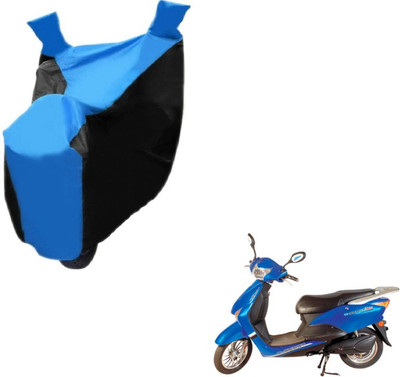 MOCKHE Two Wheeler Cover for Hero(E Scoot, Black, Blue)