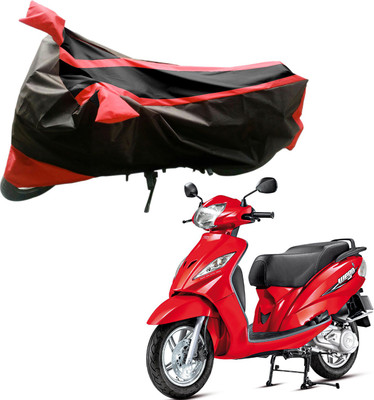 

Purpleheart Two Wheeler Cover for TVS(Wego, Black, Red)