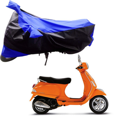 Purpleheart Two Wheeler Cover for Piaggio(Vespa SXL, Black, Blue)