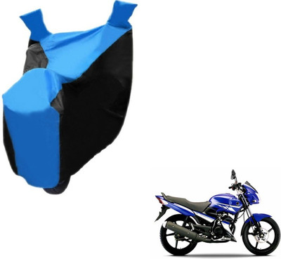 MOCKHE Two Wheeler Cover for Yamaha(Gladiator, Black, Blue)