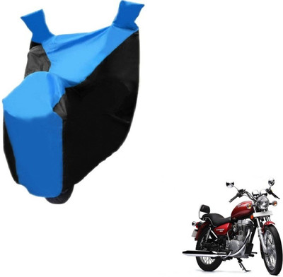 MOCKHE Two Wheeler Cover for Royal Enfield(Thunderbird 500, Black, Blue)
