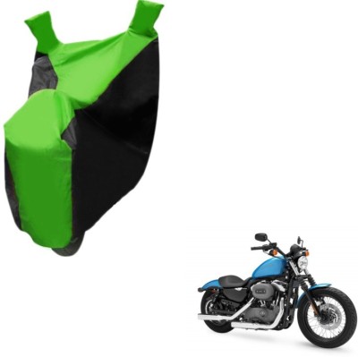 MOCKHE Two Wheeler Cover for Harley Davidson(XL 1200, Black, Green)