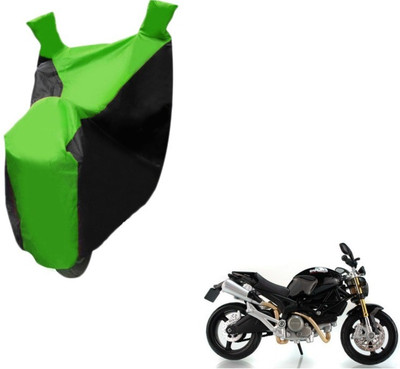 MOCKHE Two Wheeler Cover for Ducati(Monster 82, Black, Green)